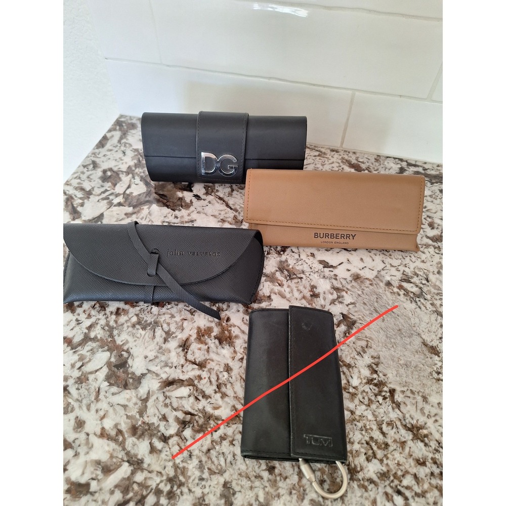 Lot 3 case for glasses Dolce Gabbana, Burberry, John Varvatos.